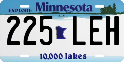 MN license plate 225LEH
