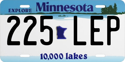 MN license plate 225LEP