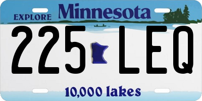 MN license plate 225LEQ