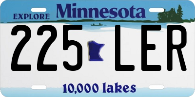 MN license plate 225LER