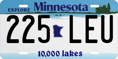 MN license plate 225LEU