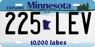 MN license plate 225LEV