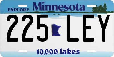MN license plate 225LEY