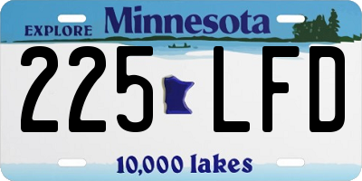 MN license plate 225LFD