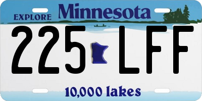 MN license plate 225LFF
