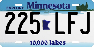 MN license plate 225LFJ
