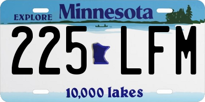 MN license plate 225LFM
