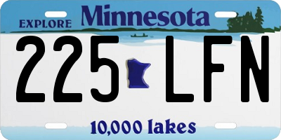 MN license plate 225LFN