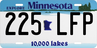 MN license plate 225LFP