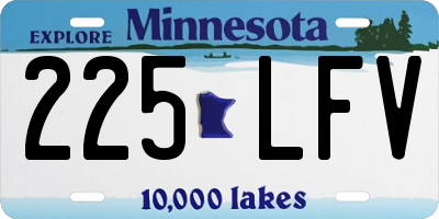 MN license plate 225LFV