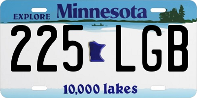 MN license plate 225LGB