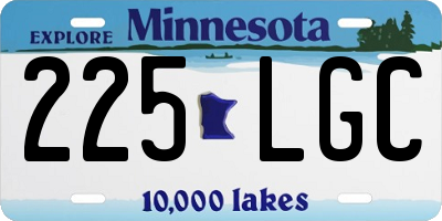 MN license plate 225LGC