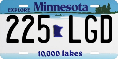 MN license plate 225LGD