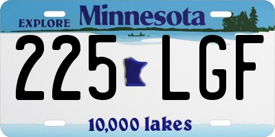 MN license plate 225LGF
