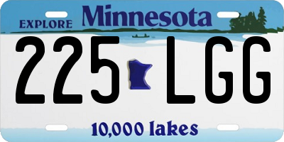 MN license plate 225LGG