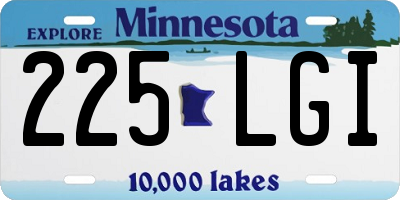 MN license plate 225LGI