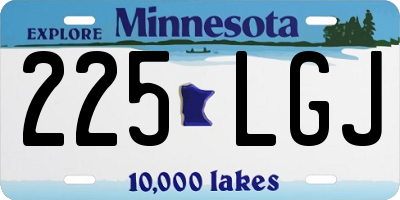 MN license plate 225LGJ