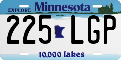 MN license plate 225LGP