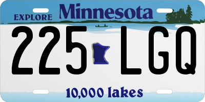 MN license plate 225LGQ