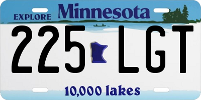 MN license plate 225LGT