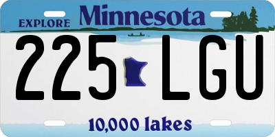 MN license plate 225LGU
