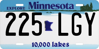 MN license plate 225LGY