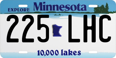 MN license plate 225LHC