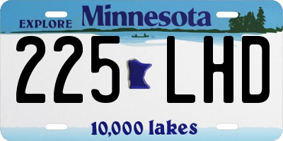MN license plate 225LHD