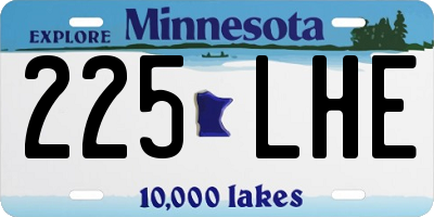 MN license plate 225LHE
