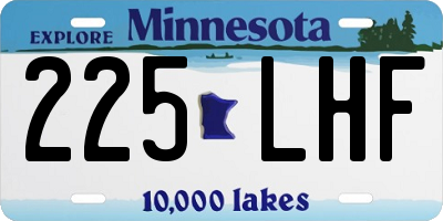 MN license plate 225LHF