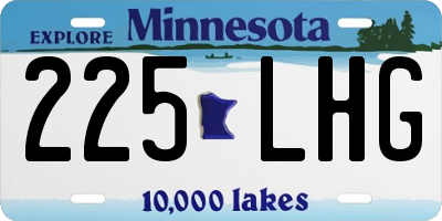 MN license plate 225LHG