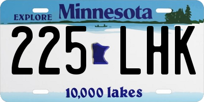 MN license plate 225LHK