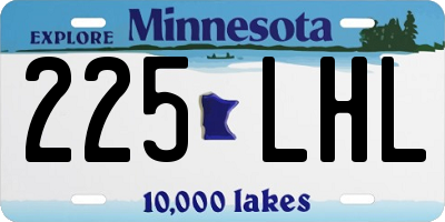 MN license plate 225LHL