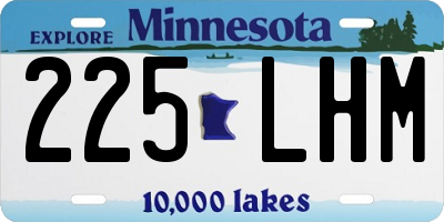 MN license plate 225LHM
