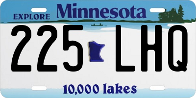 MN license plate 225LHQ