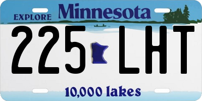 MN license plate 225LHT