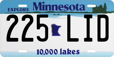 MN license plate 225LID