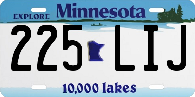 MN license plate 225LIJ