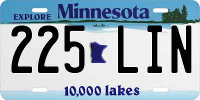 MN license plate 225LIN