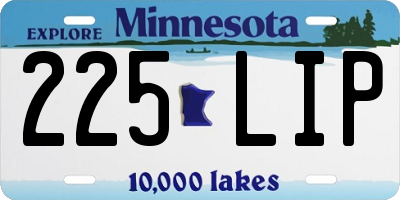 MN license plate 225LIP