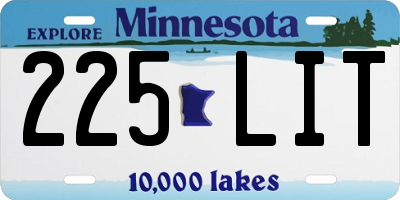 MN license plate 225LIT