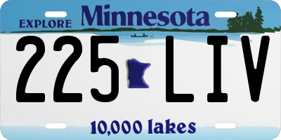 MN license plate 225LIV
