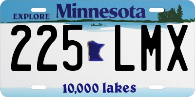 MN license plate 225LMX