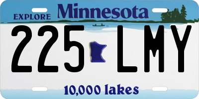 MN license plate 225LMY