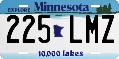 MN license plate 225LMZ
