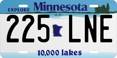 MN license plate 225LNE