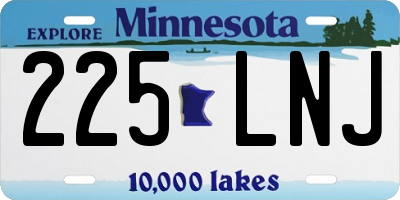 MN license plate 225LNJ
