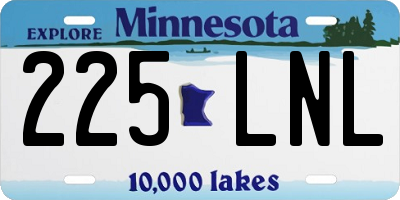 MN license plate 225LNL