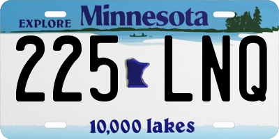MN license plate 225LNQ