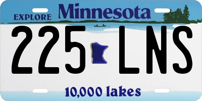 MN license plate 225LNS